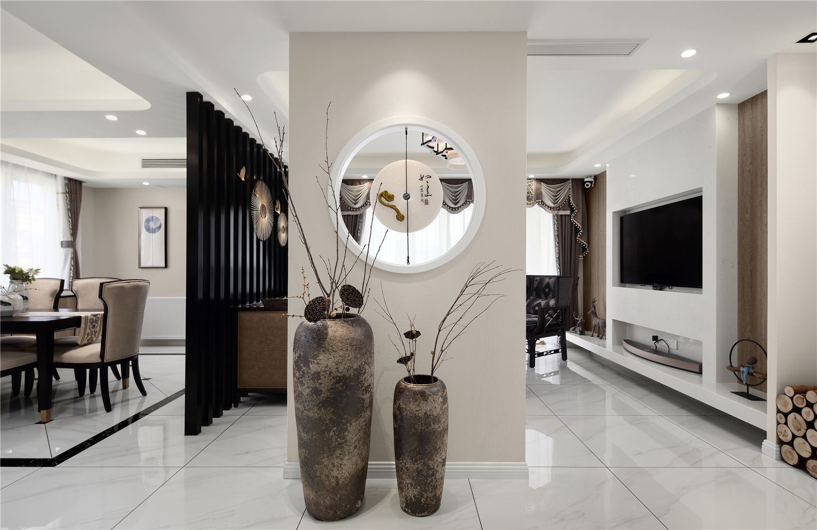 新中式風(fēng)格家裝設(shè)計室內(nèi)裝修效果圖-玄關(guān)裝飾 新中式風(fēng)格家裝設(shè)計室內(nèi)裝修效果圖-玄關(guān)裝飾