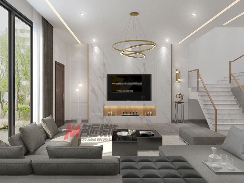 自貢市銀海&middot;金域國際一期現(xiàn)代簡約風(fēng)格別墅裝修案例