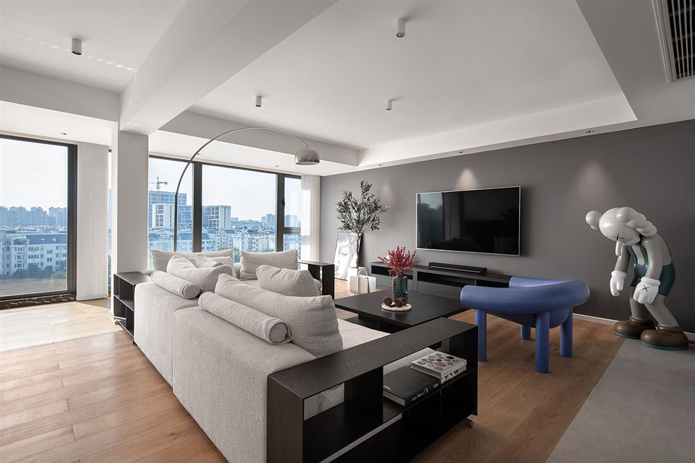 佛山市招商曦岸現(xiàn)代簡約風(fēng)格三居室裝修案例