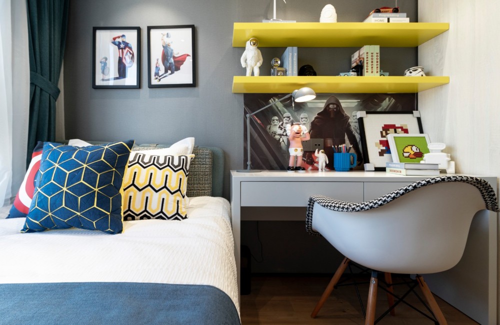 現(xiàn)代簡約風格室內設計家裝案例-兒童房書桌