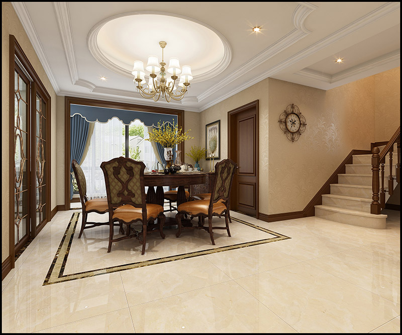 龍光天湖酈都復(fù)式240平米新中式風(fēng)格裝修案例-餐廳 龍光天湖酈都復(fù)式240平米新中式風(fēng)格裝修案例-餐廳