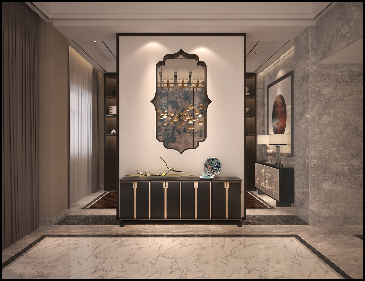 嘉興市大眾湖濱花園現(xiàn)代風格三居室裝修案例