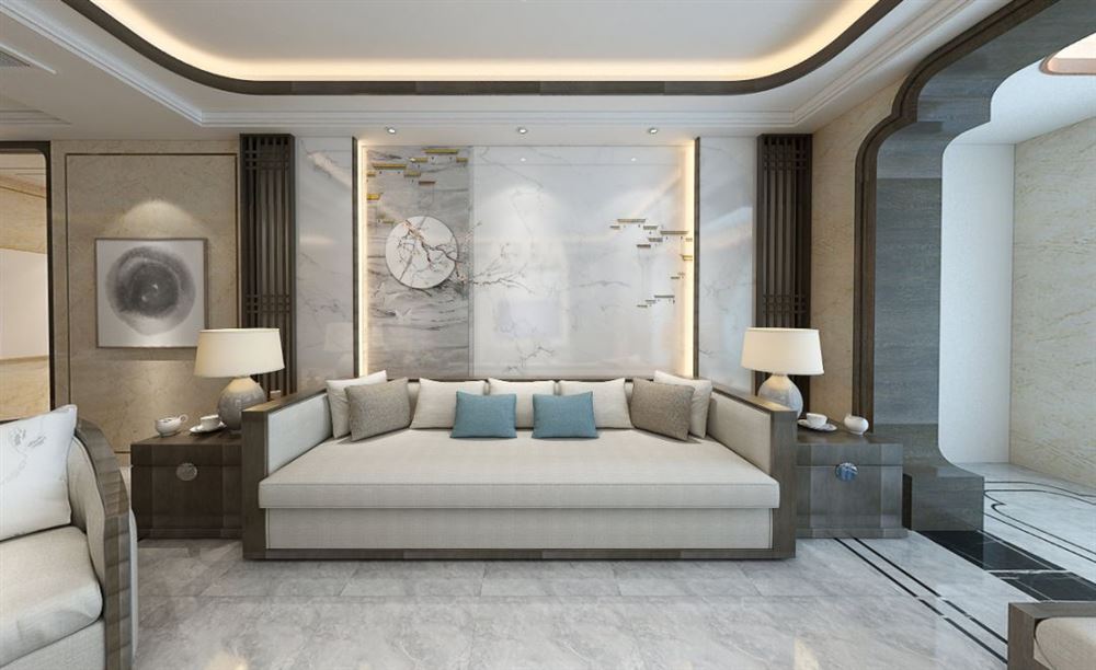 廣州市中?；ǔ菫承轮惺斤L(fēng)格四居室裝修案例