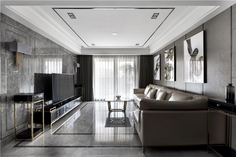 佛山市新希望悅瓏灣輕奢風(fēng)格四居室裝修案例