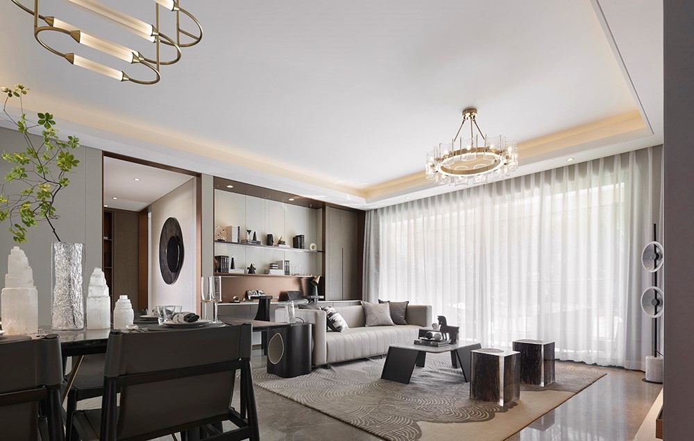 現(xiàn)代輕奢風(fēng)格室內(nèi)家裝案例效果圖-客廳 現(xiàn)代輕奢風(fēng)格室內(nèi)家裝案例效果圖-客廳