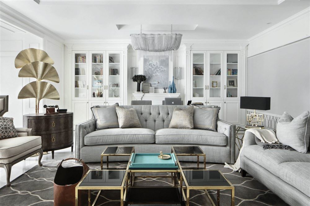 廣州市時(shí)代長(zhǎng)島輕奢風(fēng)格四居室裝修案例