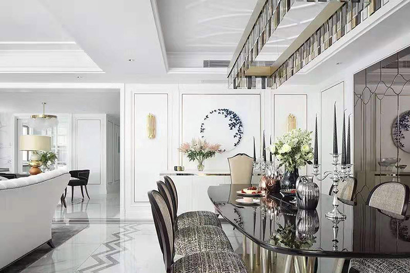 現(xiàn)代簡歐風(fēng)格室內(nèi)裝修效果圖-英溪桃源平層125平米-客餐廳 現(xiàn)代簡歐風(fēng)格室內(nèi)裝修效果圖-英溪桃源平層125平米-客餐廳