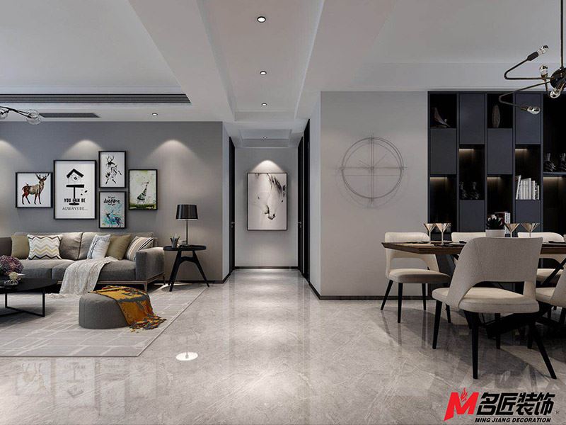 臺州市半島名苑現(xiàn)代簡約風格三居室裝修案例