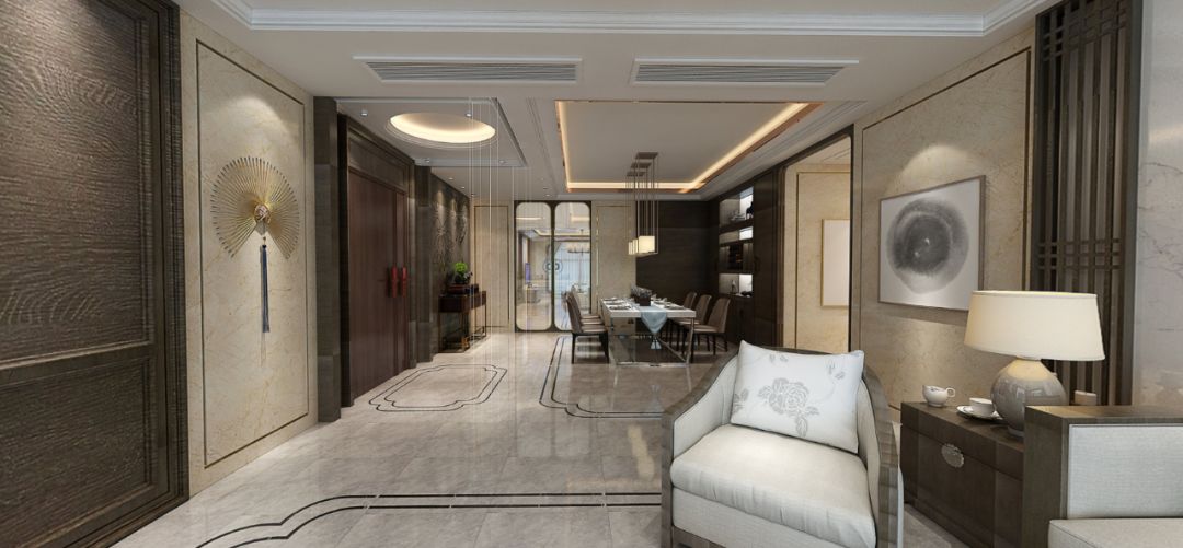 裝修案例新中式風(fēng)格室內(nèi)裝修效果圖-餐廳 裝修案例新中式風(fēng)格室內(nèi)裝修效果圖-餐廳