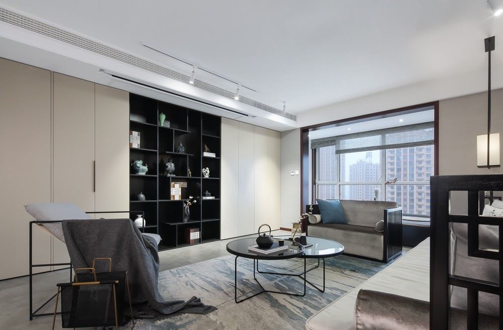 曲靖市瑞和新城新中式風(fēng)格四居室裝修案例