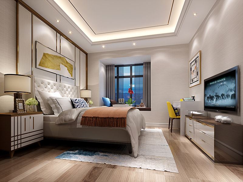 揭陽(yáng)市港泰豪庭輕奢風(fēng)格四居室裝修案例