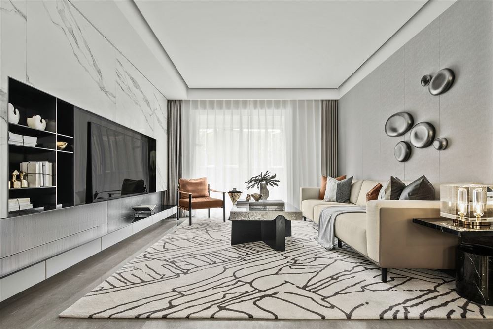 佛山市越秀御湖臺現(xiàn)代簡約風(fēng)格三居室裝修案例