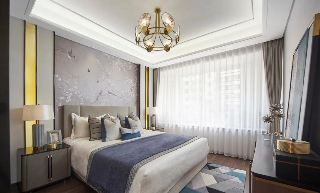 現(xiàn)代新中式風(fēng)格室內(nèi)設(shè)計(jì)家裝案例-主臥 現(xiàn)代新中式風(fēng)格室內(nèi)設(shè)計(jì)家裝案例-主臥