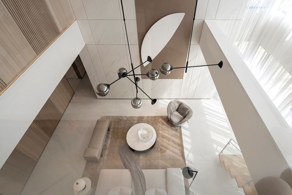 佛山市美的半島莊園輕奢風格復式裝修案例