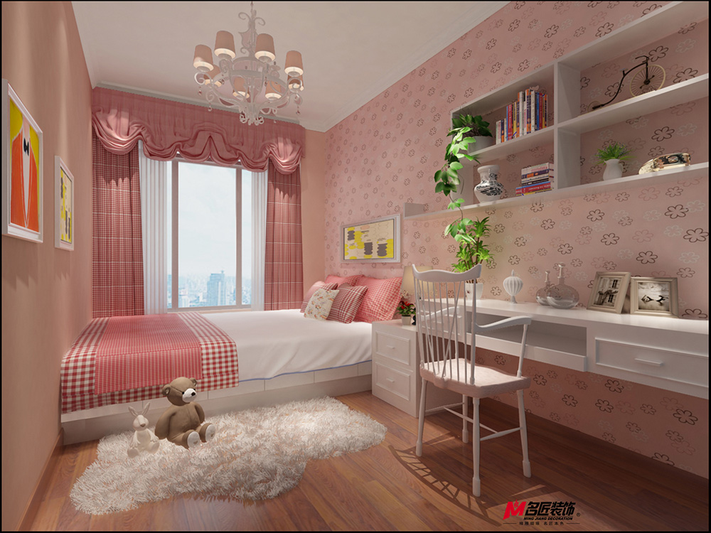 簡歐風格室內(nèi)裝修設計效果圖-保利中央公館三居140平米-室內(nèi)公主房裝修設計 簡歐風格室內(nèi)裝修設計效果圖-保利中央公館三居140平米-室內(nèi)公主房裝修設計