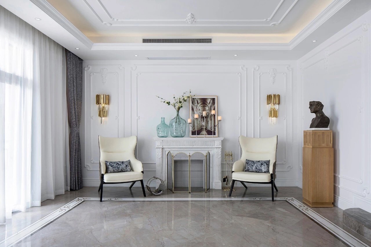 法式輕奢風(fēng)格家裝設(shè)計(jì)室內(nèi)裝修效果圖-會客廳 法式輕奢風(fēng)格家裝設(shè)計(jì)室內(nèi)裝修效果圖-會客廳
