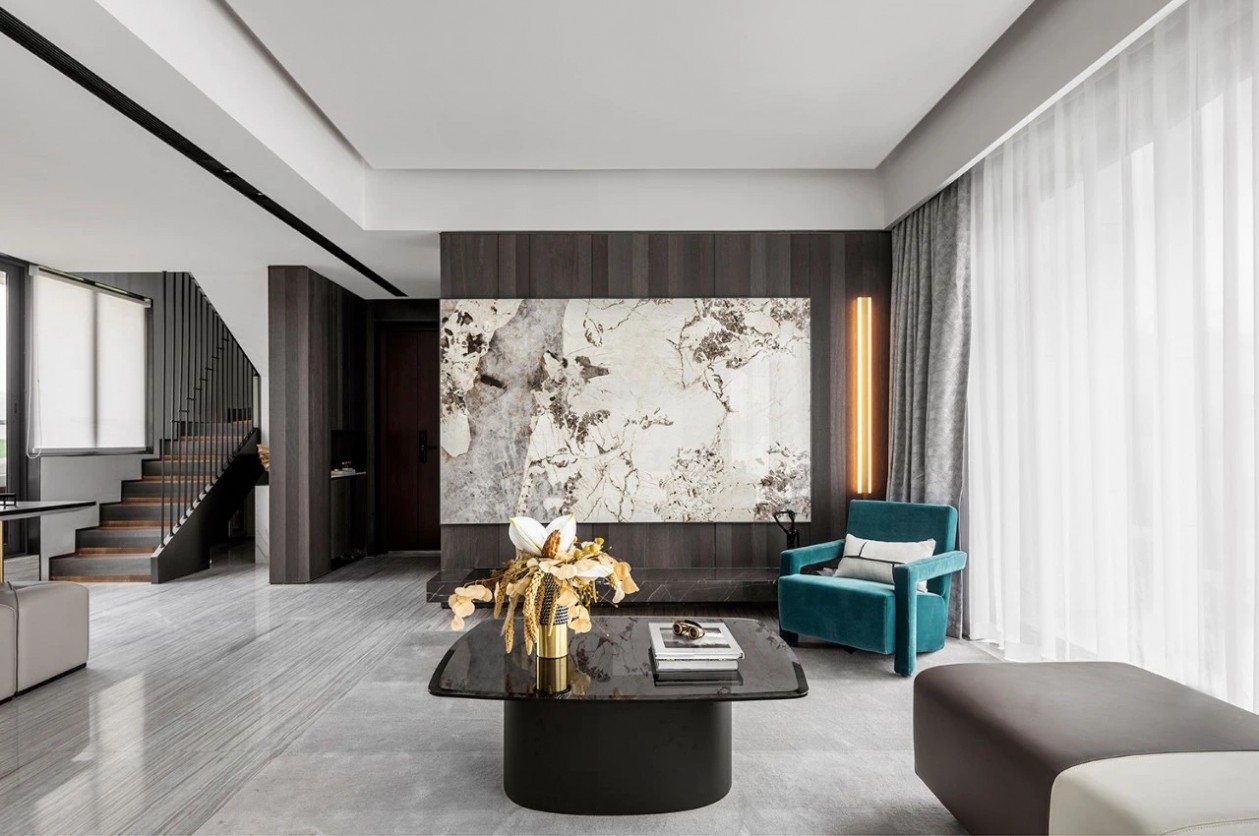 現(xiàn)代輕奢風格室內(nèi)家裝案例效果圖-會客廳 現(xiàn)代輕奢風格室內(nèi)家裝案例效果圖-會客廳