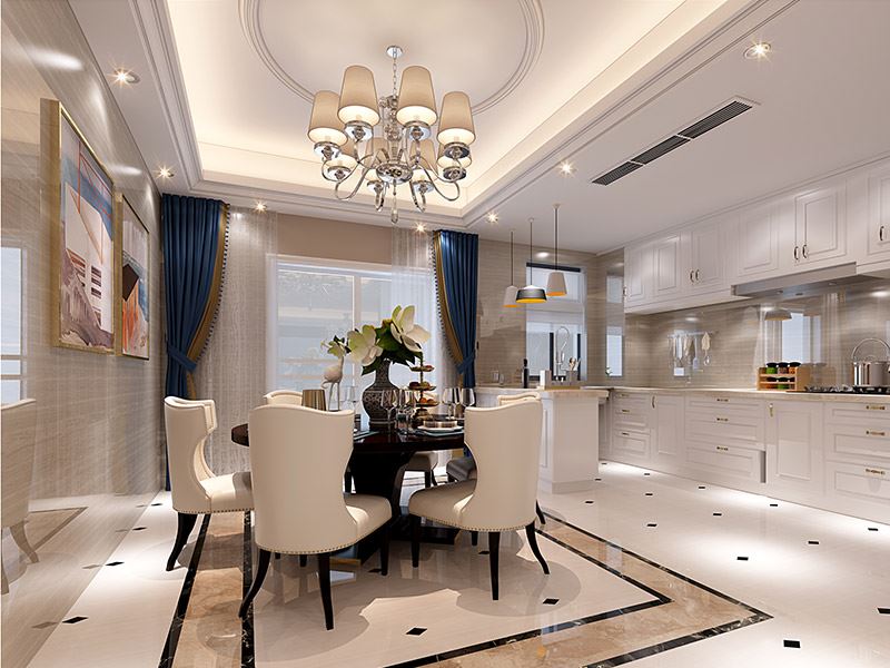 揭陽(yáng)市港泰豪庭歐式風(fēng)格三居室裝修案例