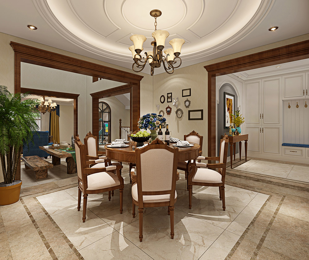 包頭小白河別墅320平米簡美風格裝修案例-餐廳 包頭小白河別墅320平米簡美風格裝修案例-餐廳