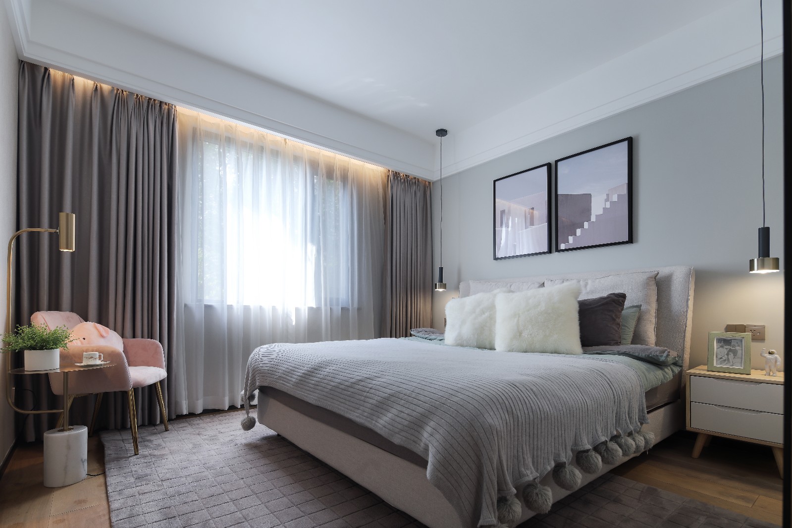 佛山裝修公司現(xiàn)代前衛(wèi)風(fēng)格室內(nèi)裝修效果圖-主臥 佛山裝修公司現(xiàn)代前衛(wèi)風(fēng)格室內(nèi)裝修效果圖-主臥