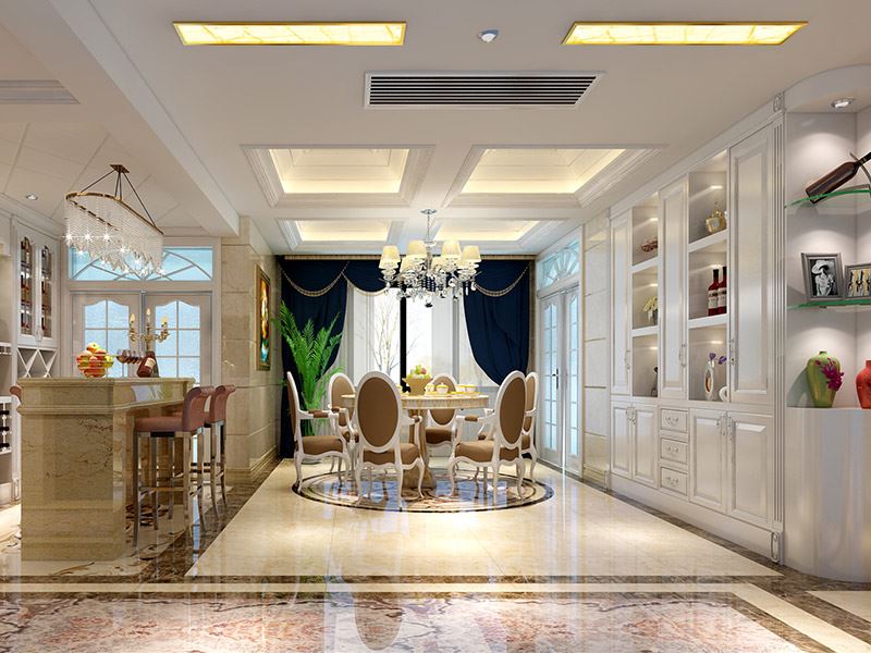 佛山市海倫堡&middot;美的&middot;玖悅府歐式風(fēng)格四居室裝修案例