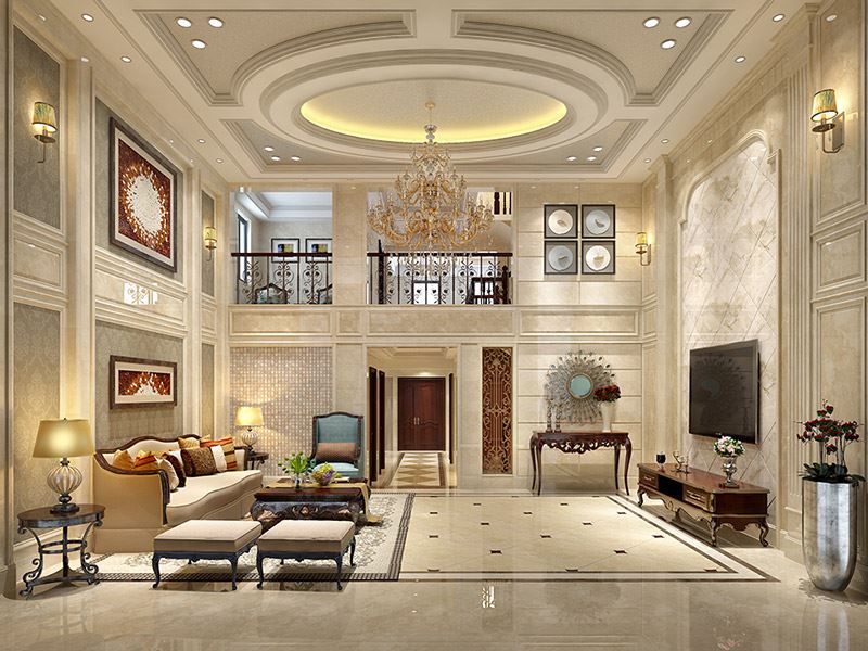 泰州市靖江恒大御景半島別墅輕奢風(fēng)格別墅裝修案例