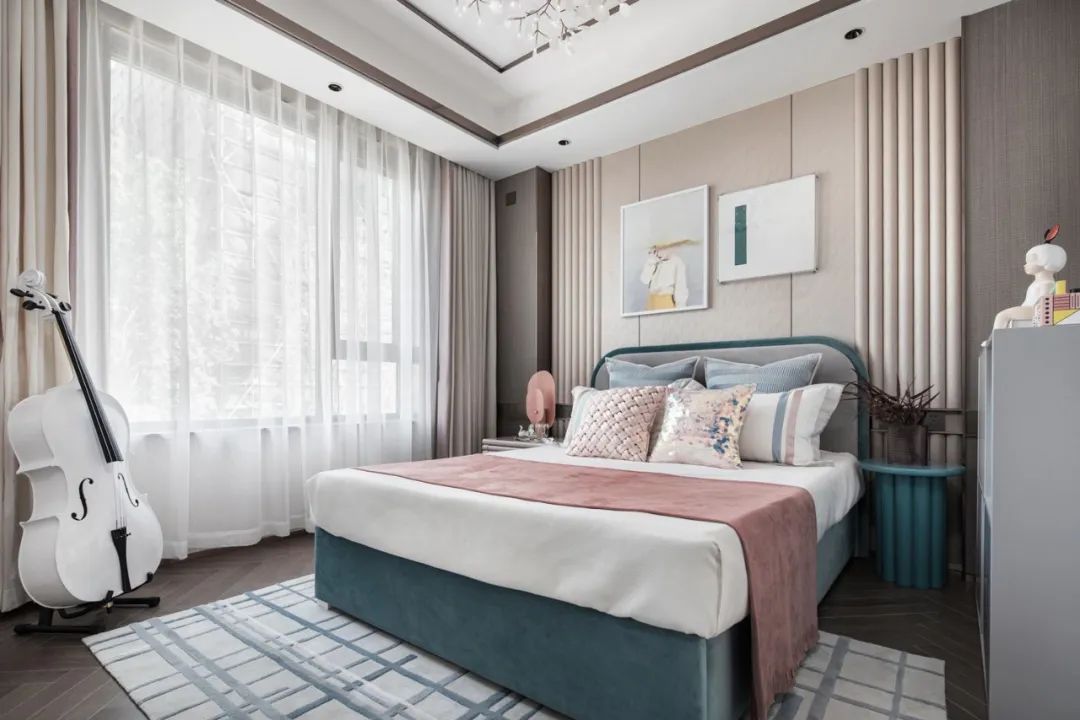 輕奢風(fēng)格家裝設(shè)計別墅裝修效果圖-次臥 輕奢風(fēng)格家裝設(shè)計別墅裝修效果圖-次臥