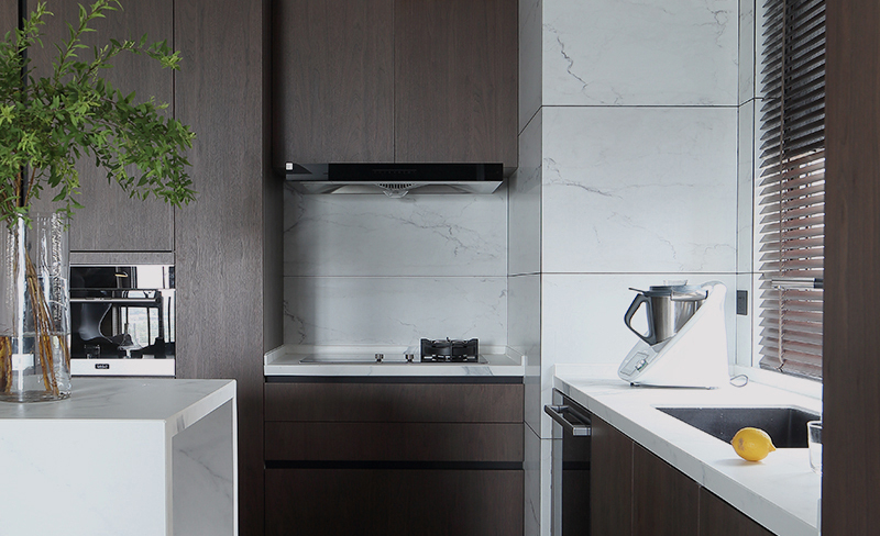 現(xiàn)代簡約風格室內家裝案例效果圖-廚房