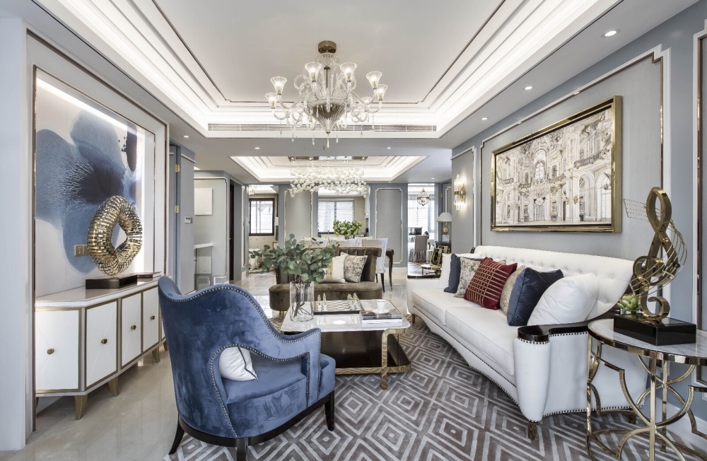 歐式復(fù)古風(fēng)格別墅室內(nèi)設(shè)計家裝案例-客廳 歐式復(fù)古風(fēng)格別墅室內(nèi)設(shè)計家裝案例-客廳