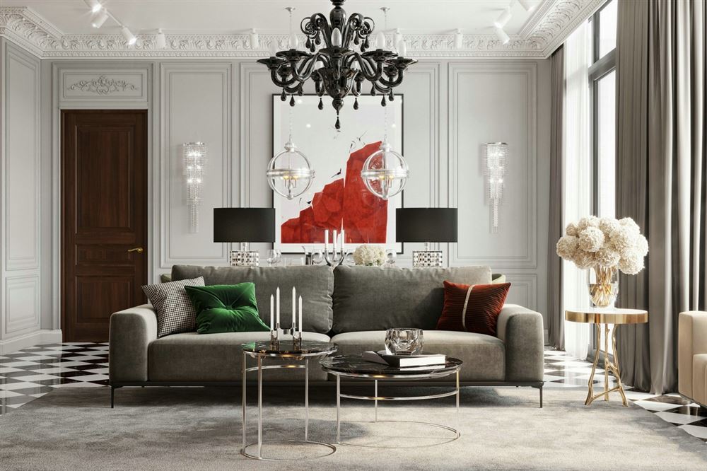 佛山市海倫堡玖悅瀾灣歐式風(fēng)格三居室裝修案例