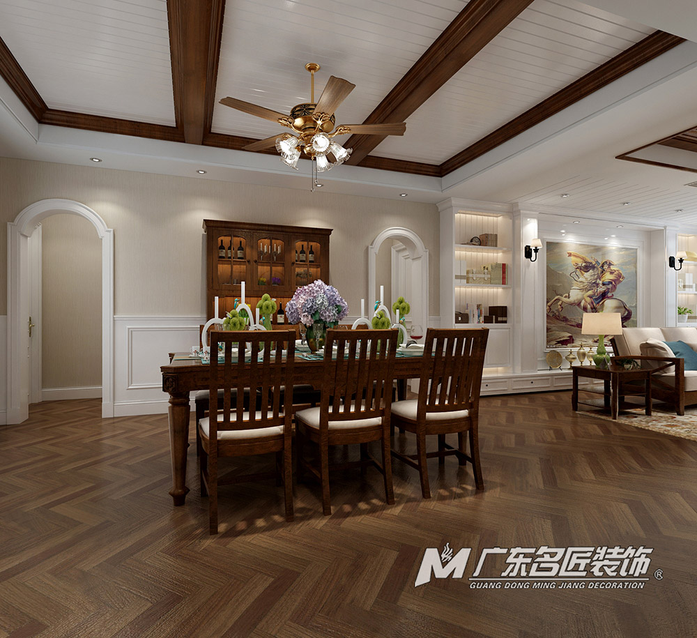 九號別墅410平米美式鄉(xiāng)村風格裝修案例-一樓客廳 九號別墅410平米美式鄉(xiāng)村風格裝修案例-一樓客廳