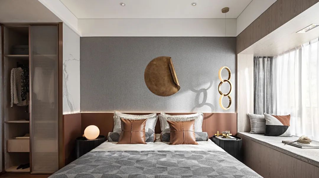 現(xiàn)代輕奢風格家裝設計室內裝修效果圖-臥室 現(xiàn)代輕奢風格家裝設計室內裝修效果圖-臥室