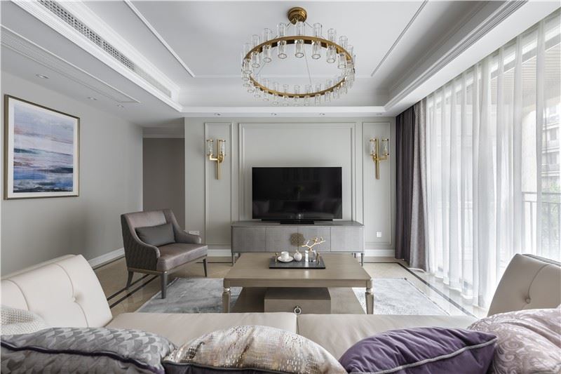 佛山市綠地&middot;拾野川美式風(fēng)格三居室裝修案例