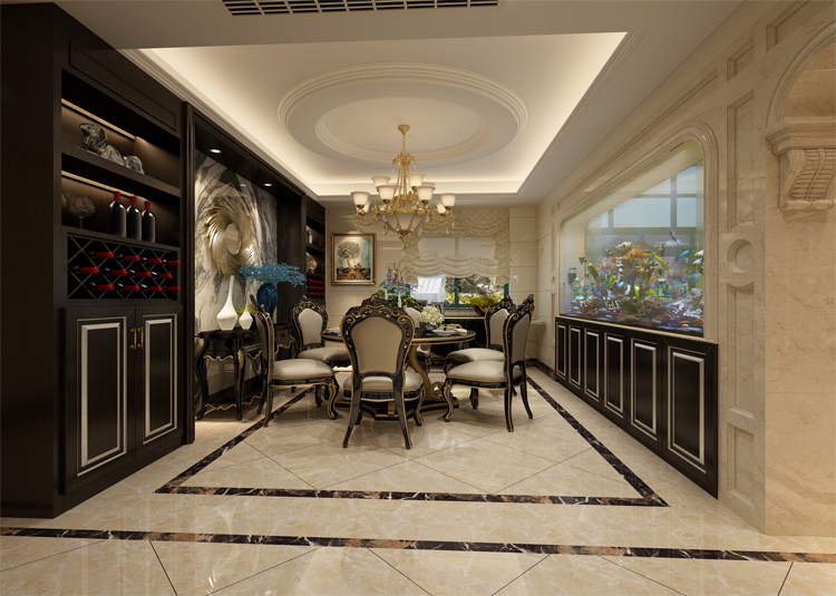 簡約歐式風(fēng)格別墅裝修設(shè)計效果圖-雅寶名門世家別墅360平米-別墅餐廳裝修設(shè)計 簡約歐式風(fēng)格別墅裝修設(shè)計效果圖-雅寶名門世家別墅360平米-別墅餐廳裝修設(shè)計
