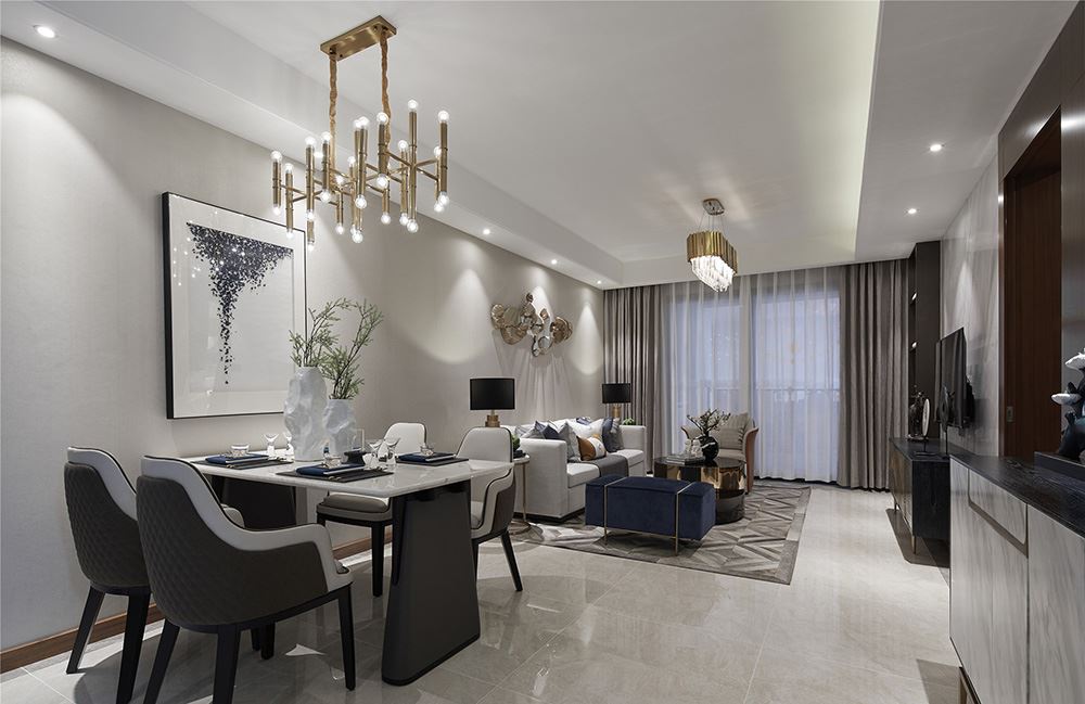 南寧市榮和中央公園現(xiàn)代簡約風(fēng)格二居室裝修案例