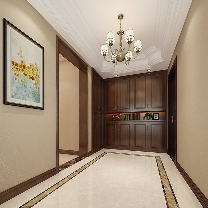 龍光天湖酈都復(fù)式240平米新中式風(fēng)格裝修案例-玄關(guān) 龍光天湖酈都復(fù)式240平米新中式風(fēng)格裝修案例-玄關(guān)