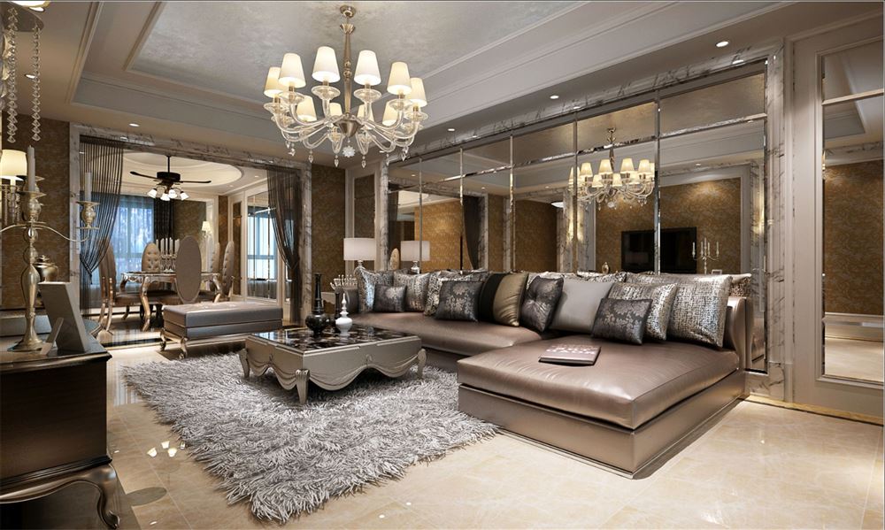 廣州市保利林語山莊歐式風(fēng)格四居室裝修案例