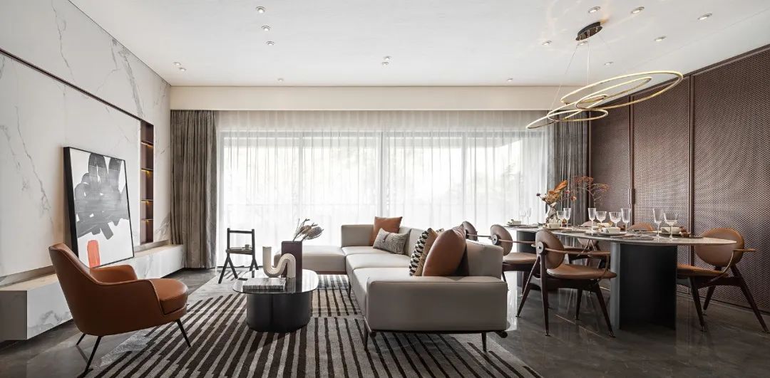 現(xiàn)代輕奢風格家裝設計室內裝修效果圖-客廳 現(xiàn)代輕奢風格家裝設計室內裝修效果圖-客廳