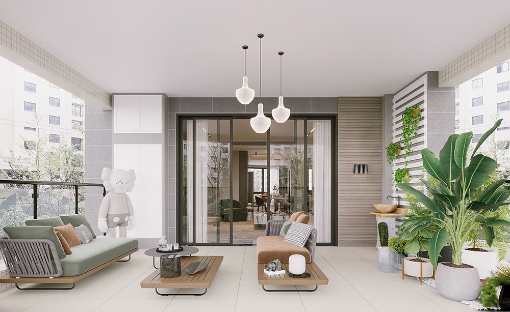 佛山市綠城桂語映月現(xiàn)代簡約風(fēng)格四居室裝修案例