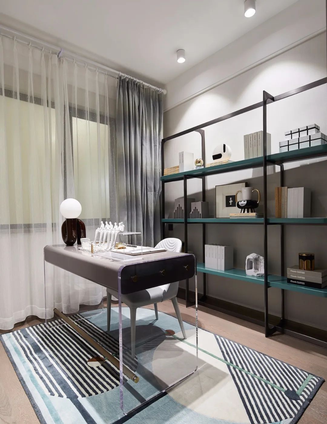 輕奢莫蘭迪風格室內(nèi)設(shè)計家裝案例-書房 輕奢莫蘭迪風格室內(nèi)設(shè)計家裝案例-書房