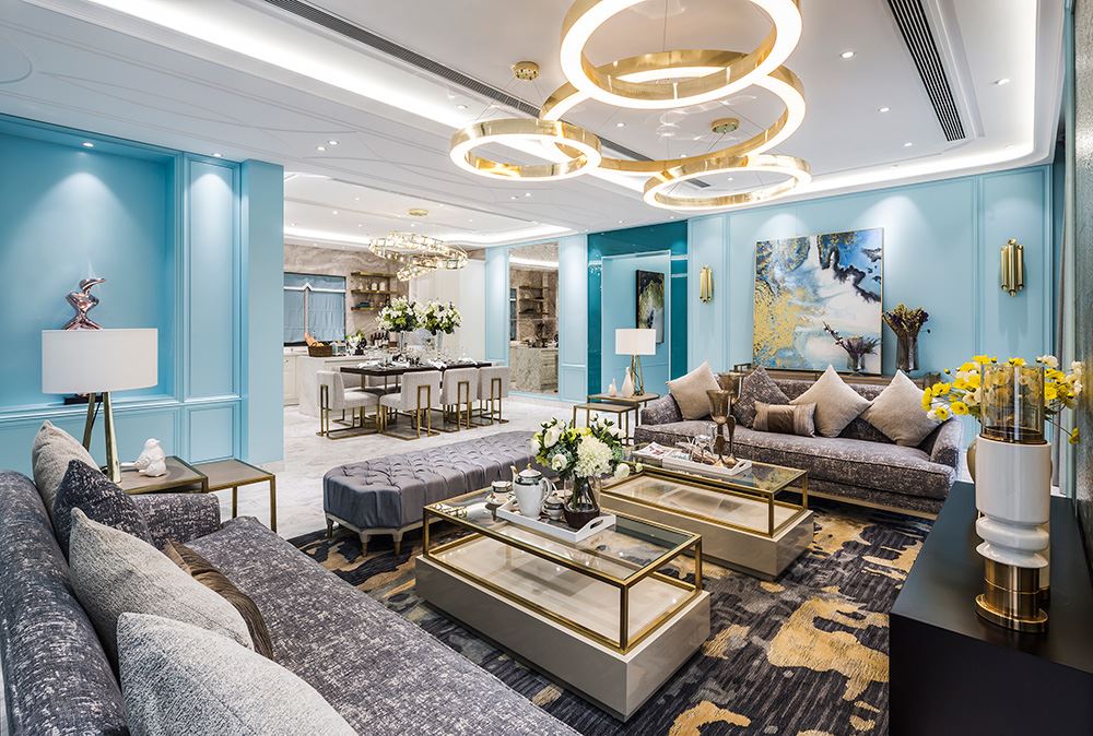 南寧市榮和中央公園歐式風(fēng)格三居室裝修案例