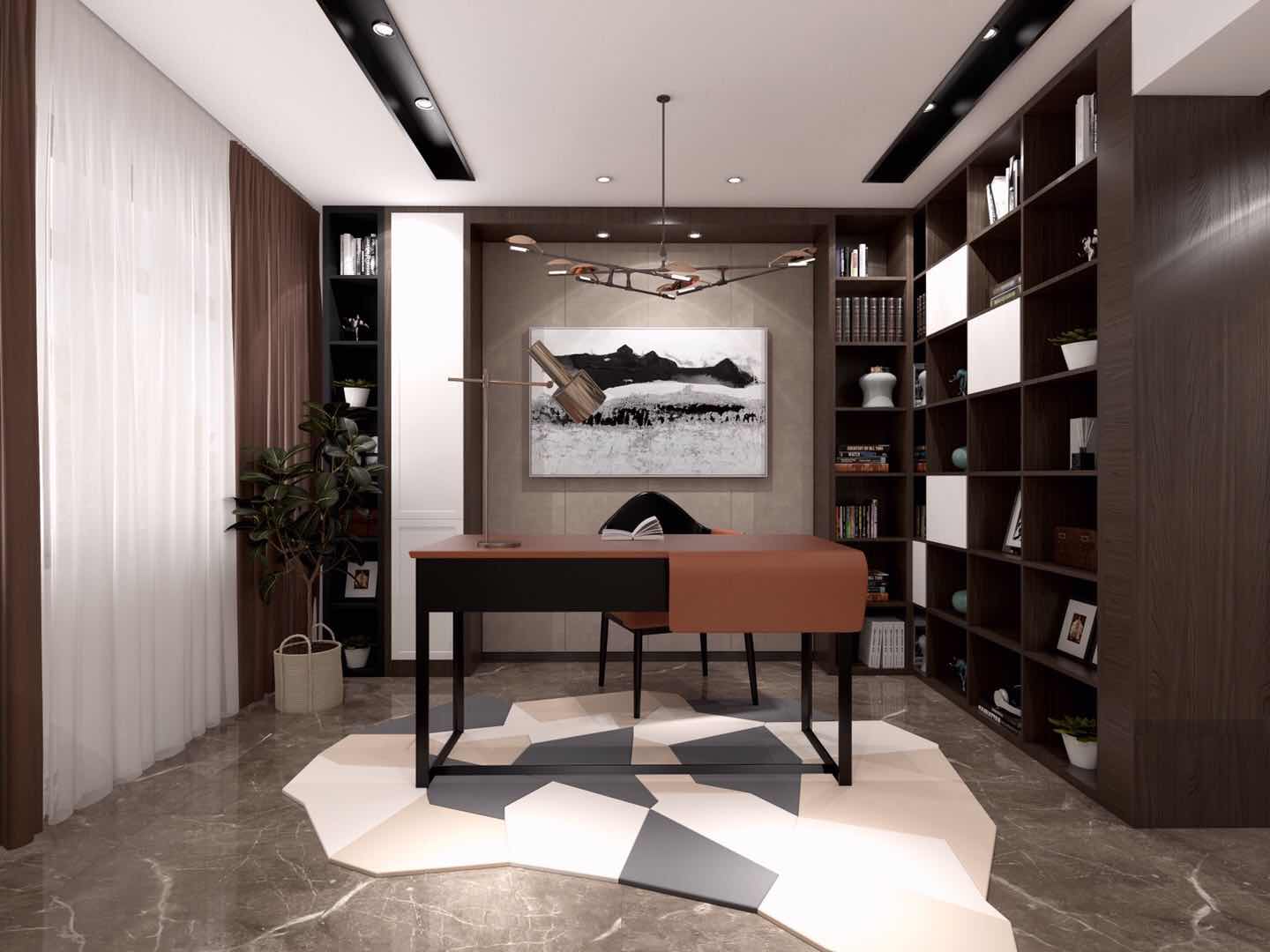 嘉興市大眾湖濱花園現(xiàn)代風格別墅裝修案例