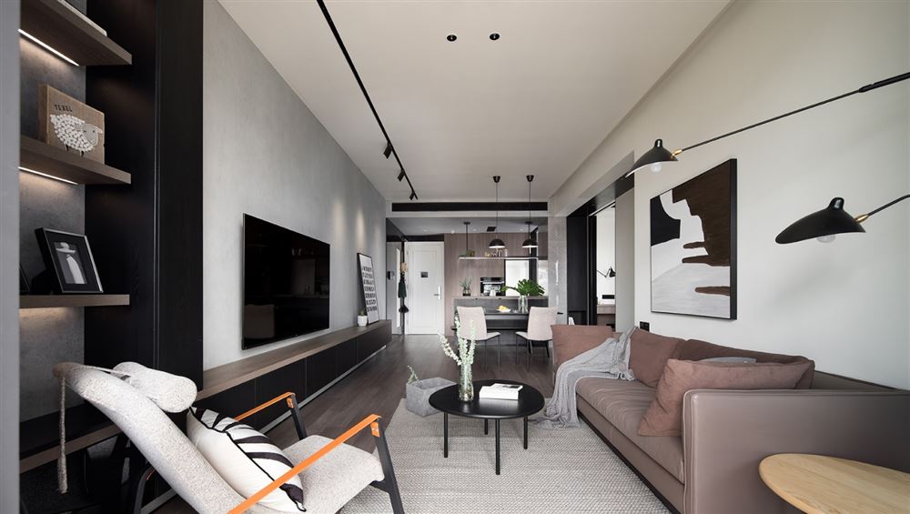 廣州市華南新城現代簡約風格二居室裝修案例