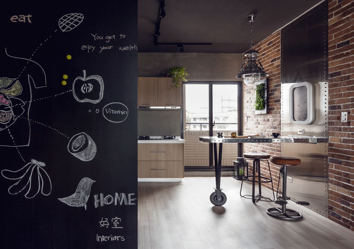 現(xiàn)代工業(yè)風(fēng)格家裝設(shè)計室內(nèi)裝修效果圖-餐廳 現(xiàn)代工業(yè)風(fēng)格家裝設(shè)計室內(nèi)裝修效果圖-餐廳