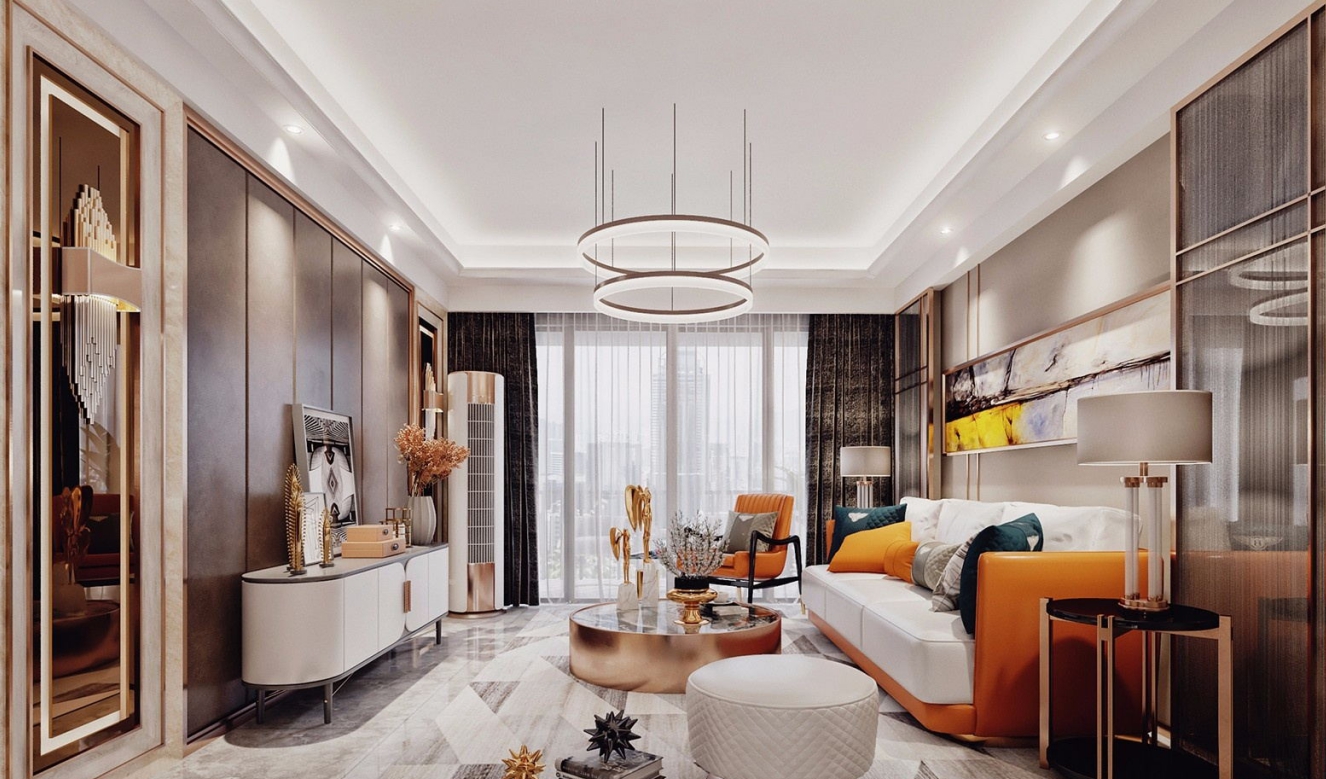 現(xiàn)代前衛(wèi)風格室內(nèi)裝修效果圖-萬和國際三居111平米-客廳 現(xiàn)代前衛(wèi)風格室內(nèi)裝修效果圖-萬和國際三居111平米-客廳