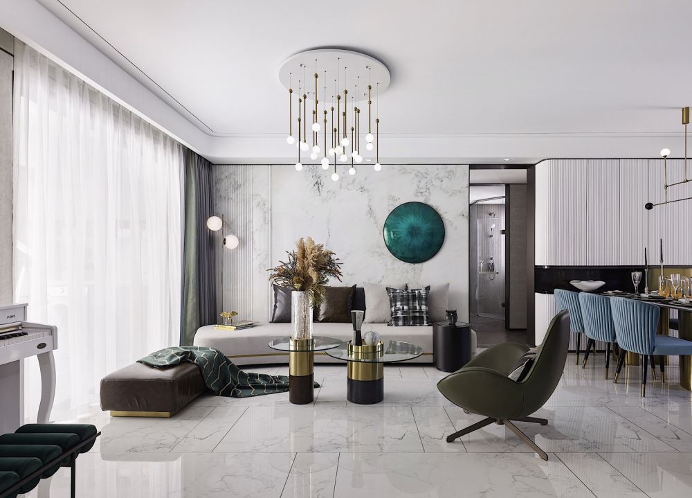 江門市世茂碧海銀湖歐式風(fēng)格四居室裝修案例