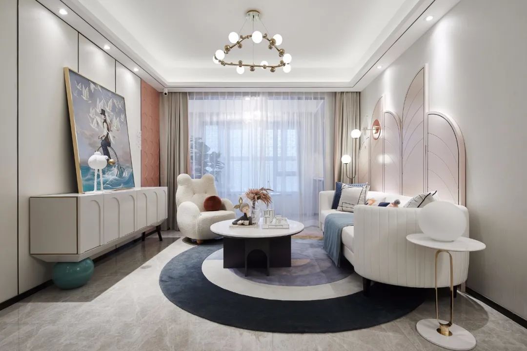 輕奢莫蘭迪風格室內(nèi)設(shè)計家裝案例-客廳 輕奢莫蘭迪風格室內(nèi)設(shè)計家裝案例-客廳