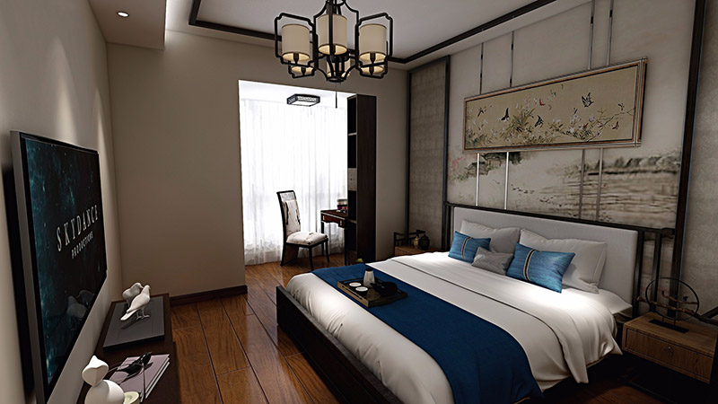 美的君蘭江山四居168平米北歐風格裝修案例-主臥 美的君蘭江山四居168平米北歐風格裝修案例-主臥