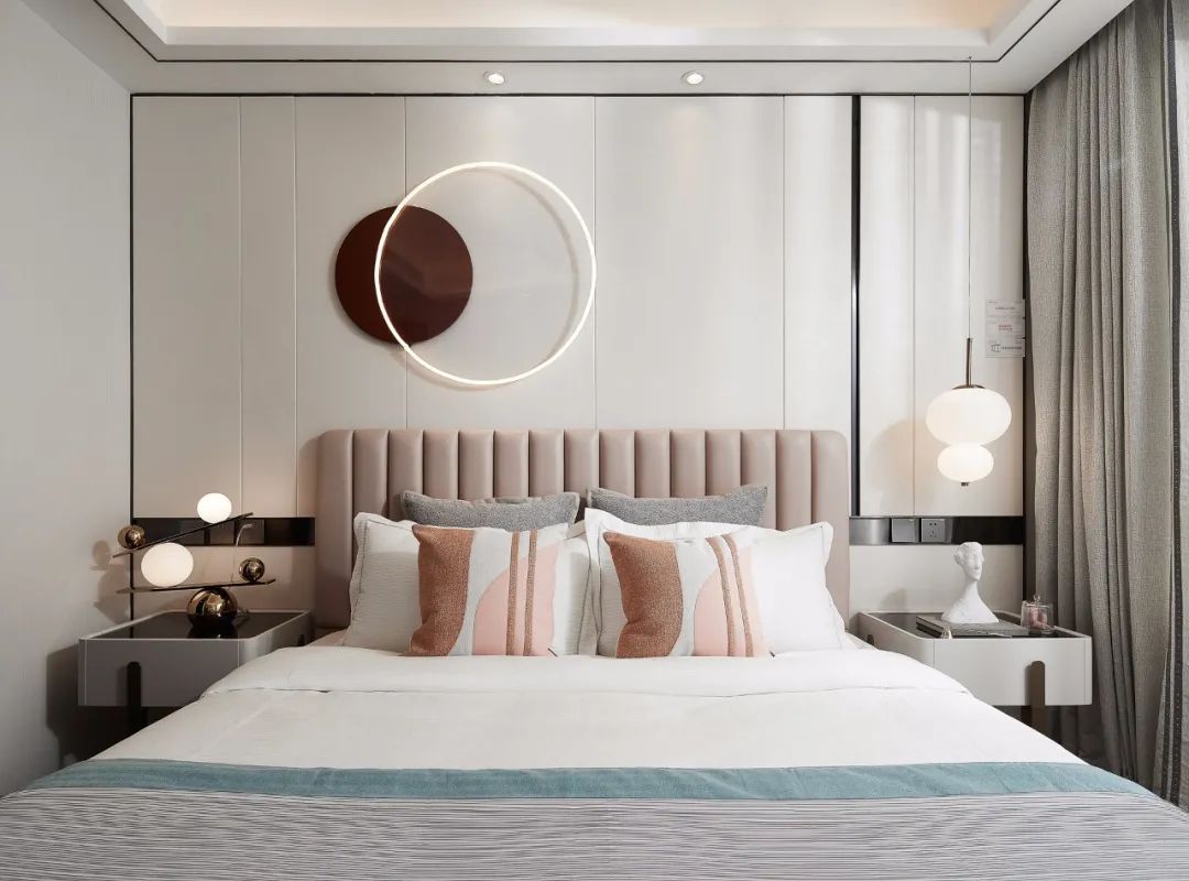 輕奢莫蘭迪風格室內(nèi)設(shè)計家裝案例-臥室 輕奢莫蘭迪風格室內(nèi)設(shè)計家裝案例-臥室