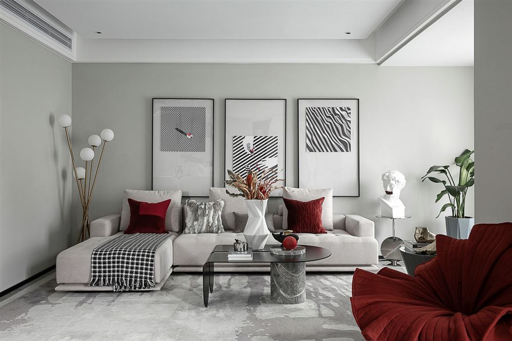 江門市寶庭園現(xiàn)代簡約風格三居室裝修案例